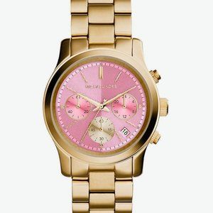 Michael Kors Gold Watch with Light Pink Face